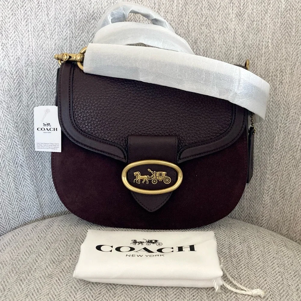Coach Tabby Oxblood Saddle 20 Shoulder Crossbody Bag - Picture 12 of 14